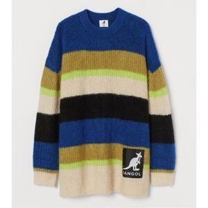 Kangol Striped Sweater in Blue and Green